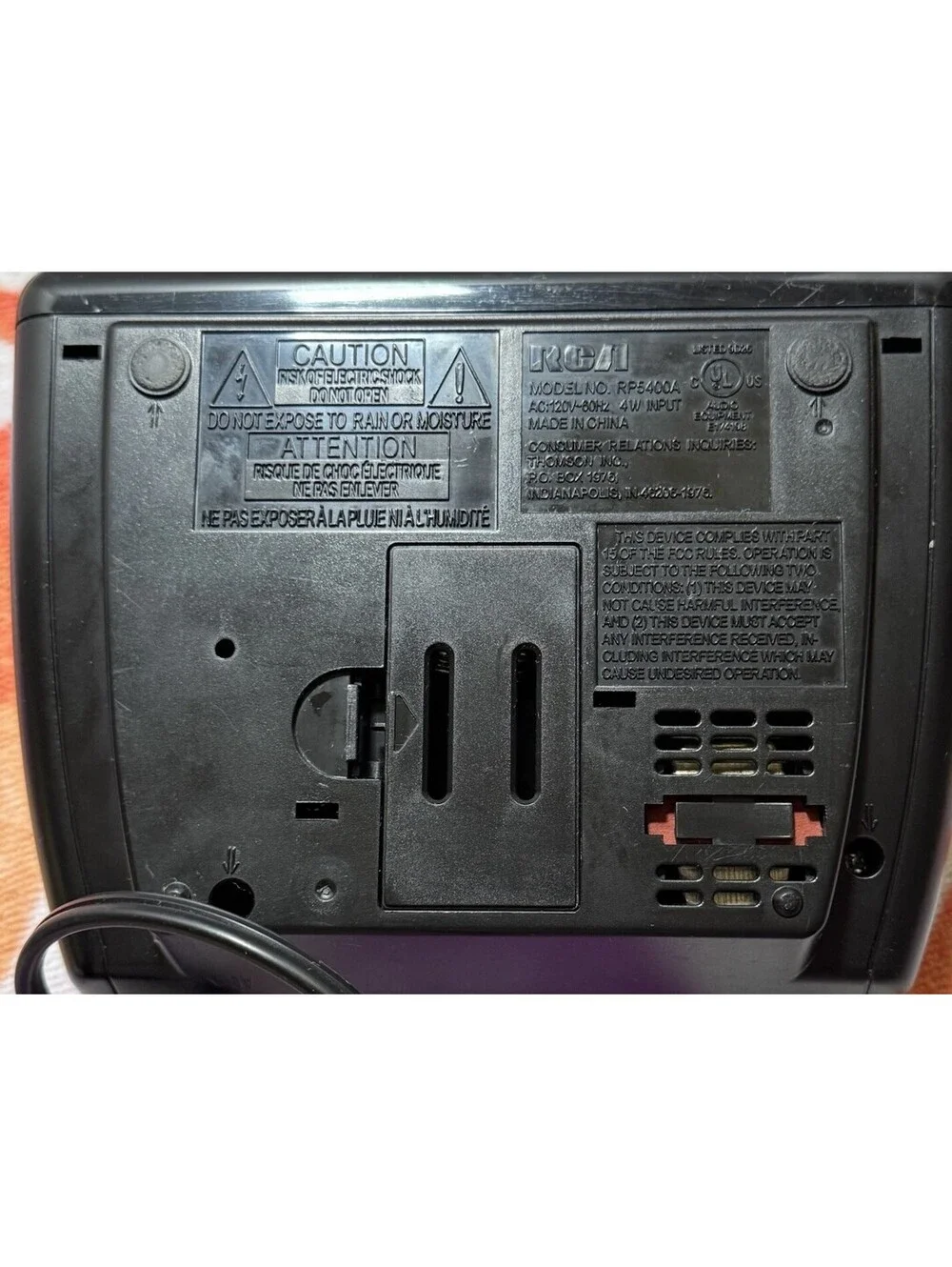 Rca Alarm Clock Multi Function Dual Wake Am Fm Radio RP5400A VTG Tested Works